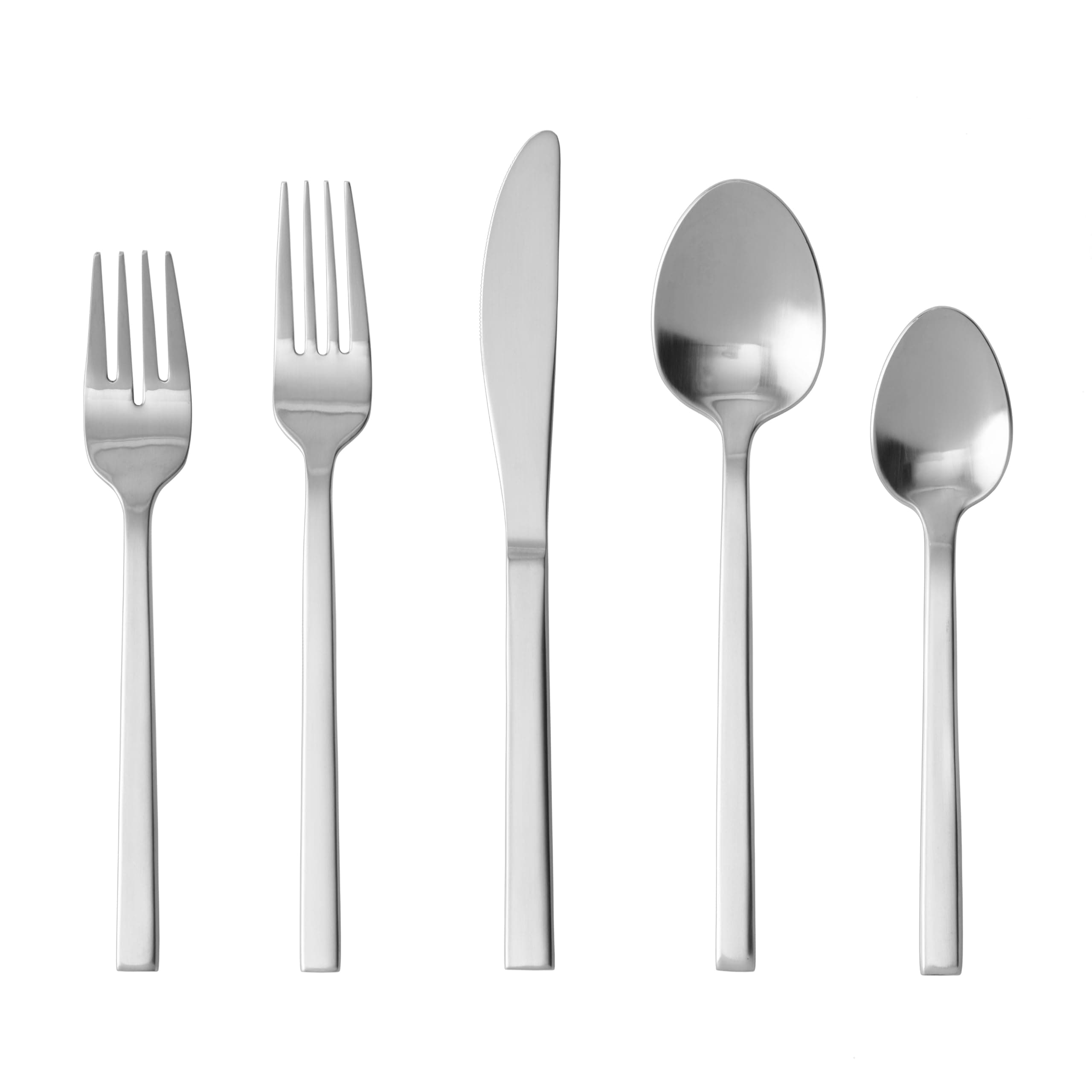 FortessaFORTESSA Arezzo 18/10 Stainless Steel Flatware, 20 Piece Place Setting With Table Knives, Forks and Spoons (Service For 4), Dishwasher Safe, Polished
