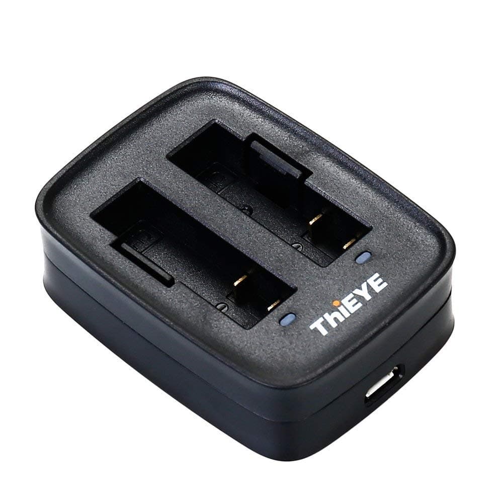 Action Camera Dual Battery Charger Compatible for ThiEYE T5e E7 T5 Edge T5 Pro Sports Action Camera