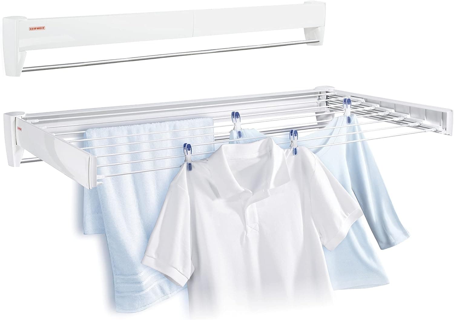 Leifheit Telegant Wall Dryer and Towel Rail, 81 Protect Plus