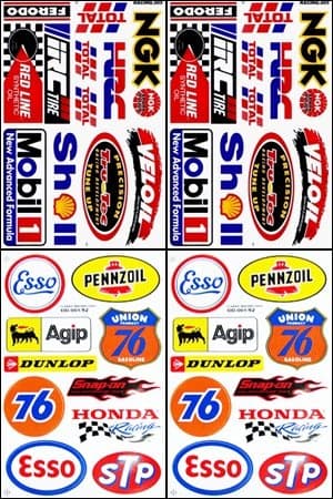 4x ATV Dirt Bike Helmet Racing Decal Sticker Sheets #RC401