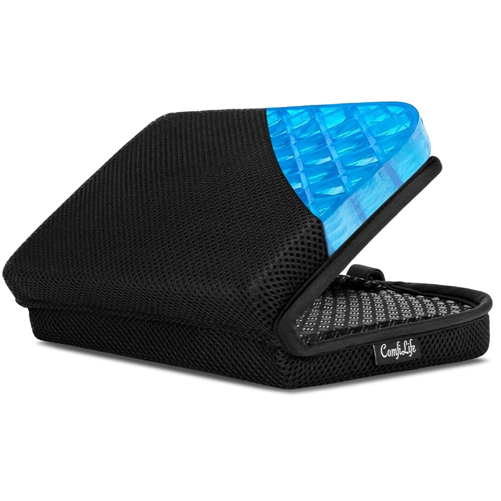 Travel Seat Cushion – Portable Airplane Seat Cushion – Gel Grid Design for Ultimate Seating Comfort – Foldable Cushion for Airplane Seats, Camping, Bleachers, Flights, Commute