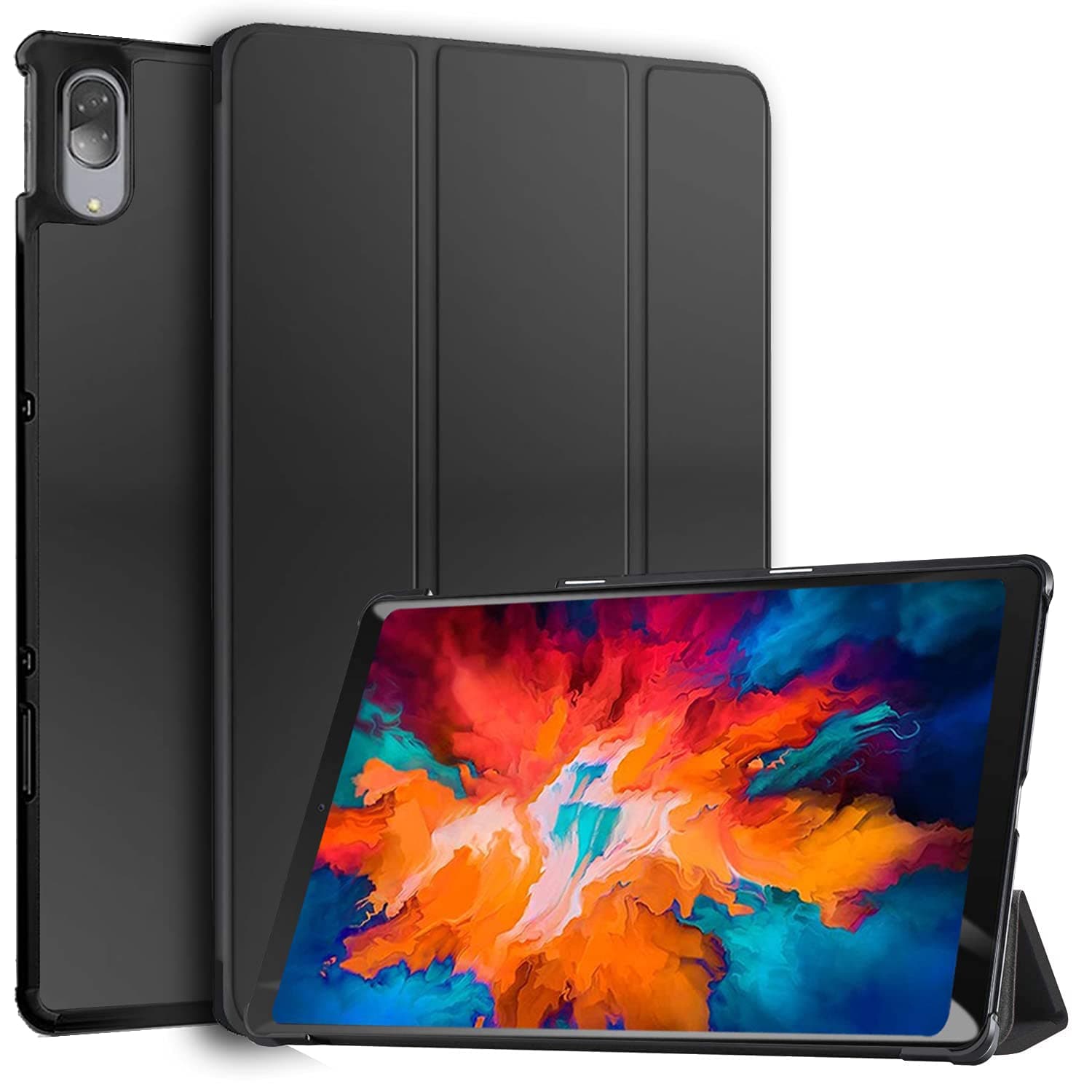 Robustrion Smart Trifold Hard Back Flip Stand Case Cover for Lenovo Tab P11 Pro 11.5 inch TB-J706F/J706L -Black