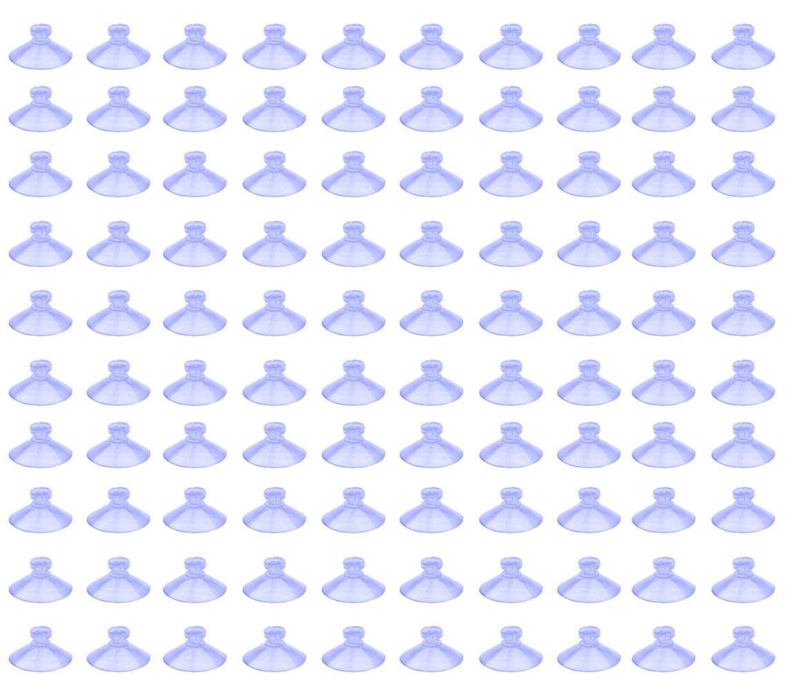 100Pcs Small Suction Cups for Glass - Clear Anti-Slip Pads, No-Hook Plastic Suction Cups for Windows, Table Tops, Home Organization & Festival Decor (Diameter 25mm)