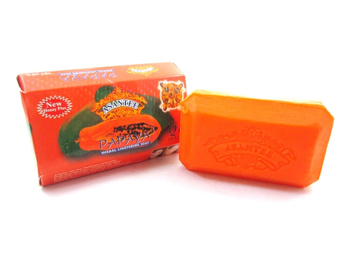 Asantee Papaya Skin Whitening Herbal Soap Thai Plus Honey 135g (Pack of 6 Pcs.)