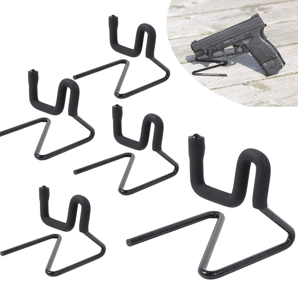 Hold Up Displays Pistol Hanger - Gun Storage Handgun Holders - Revolver Mounts Works Great in Any Gun Safe Shop or Home - Mount is Stable for Even The Heaviest of Pistols - Made in The USA