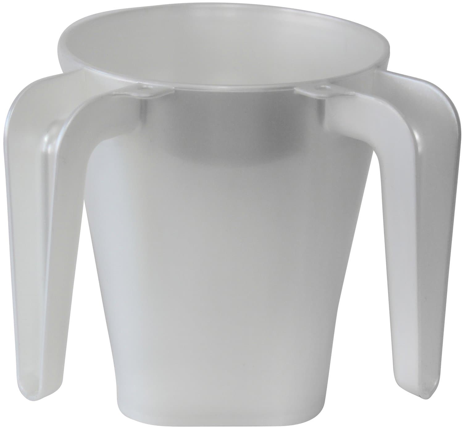 Majestic Giftware Plastic Washing Cup for Netilat Yadayim - WCP-PE | 5.5" Judaica Wash Cup Negel Vasser with Dual Handle for the Jewish Ritual (Pearl)