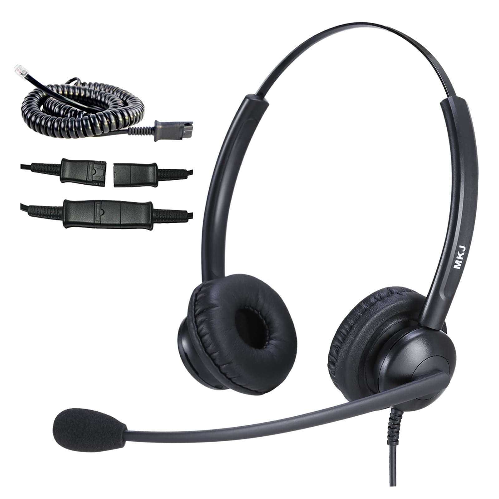 MKJ Cisco IP Phone Compatible Headset with Noise Cancelling Microphone RJ9 Corded Phone Headset for Cisco CP-7821, 7841, 8841, 7942G, 7931G, 7940, 7941G, 7945G, 7960, 7961, 7961G, 7962G, 7965 etc