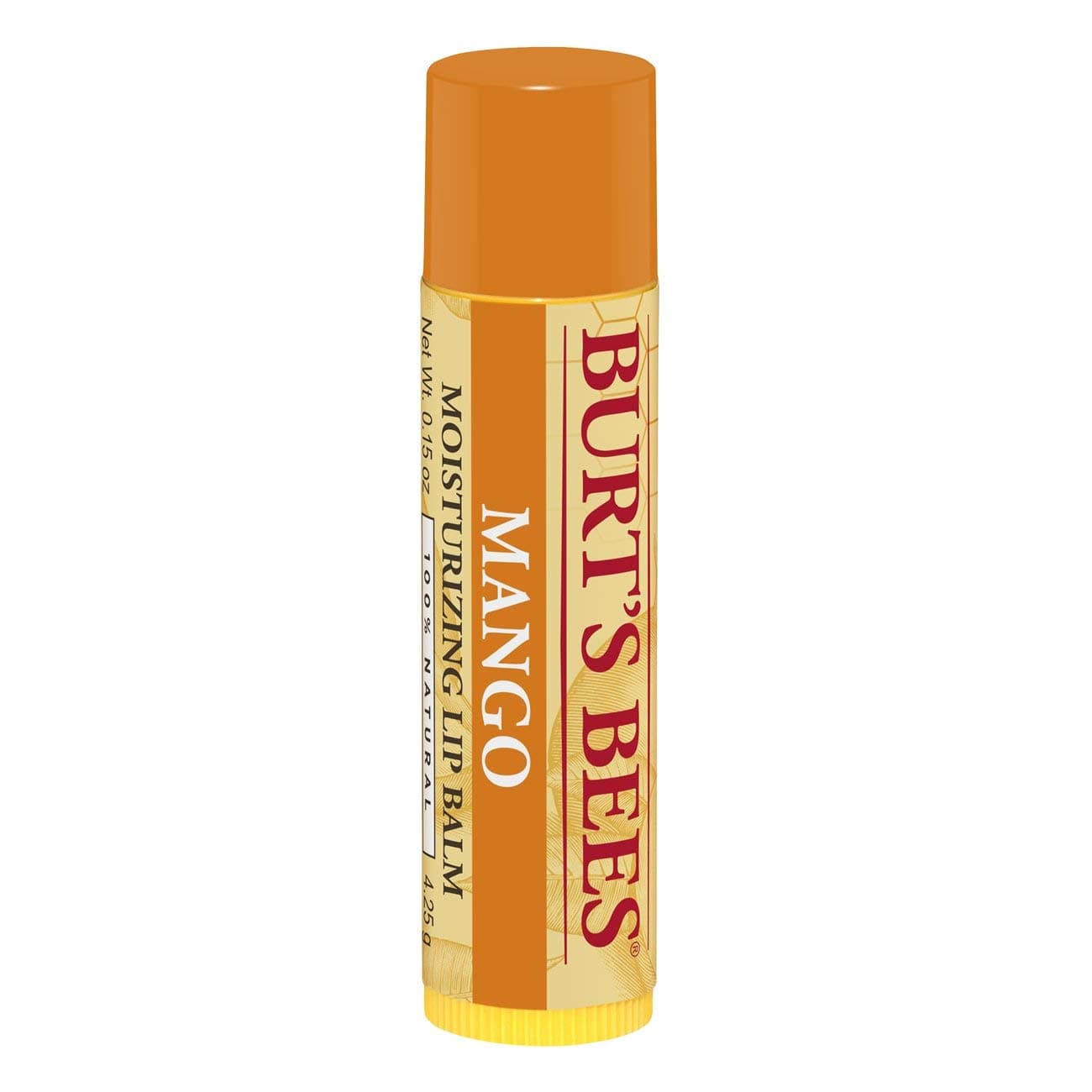 Burt's Bees 100% Natural Moisturizing Lip Balm, Mango Beeswax & Fruit Extracts - 12 Tubes