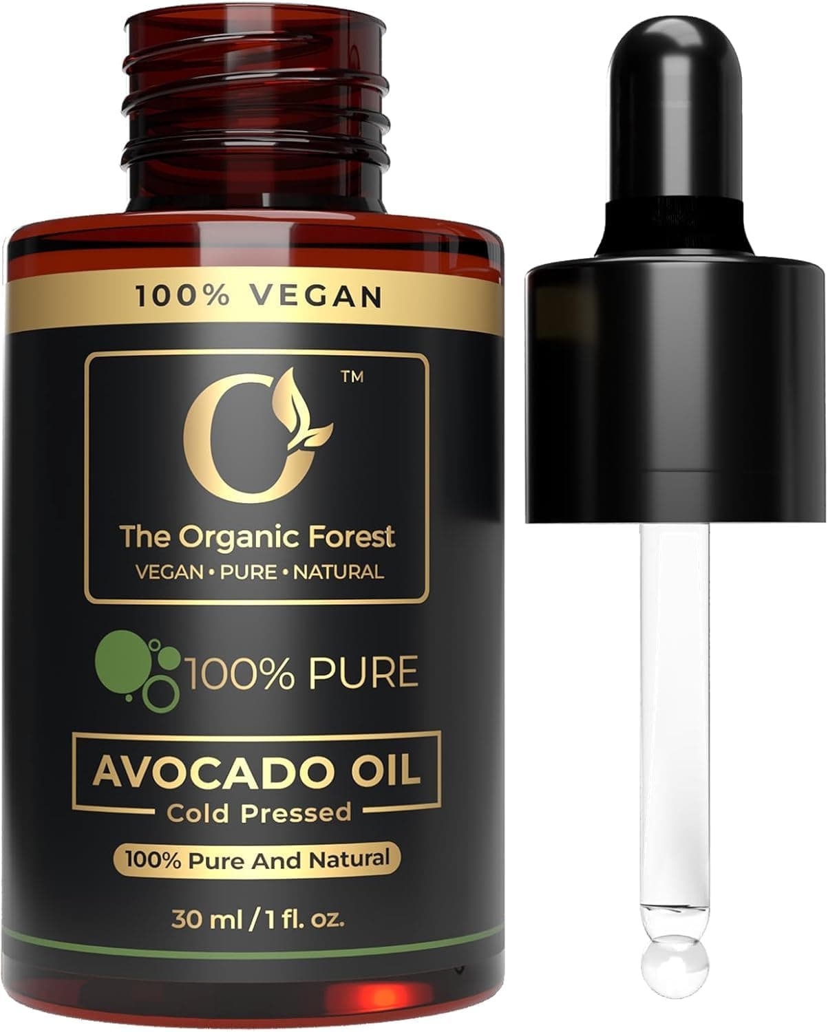 100% Plant Based Avocado Oil for Hair Growth – Non-GMO, Hexane Free – Cold Pressed Organic Avocado Oil for Skin, Face & Beard – Deep Moisturization & Nourishment for Hair Care & Glowing Skin