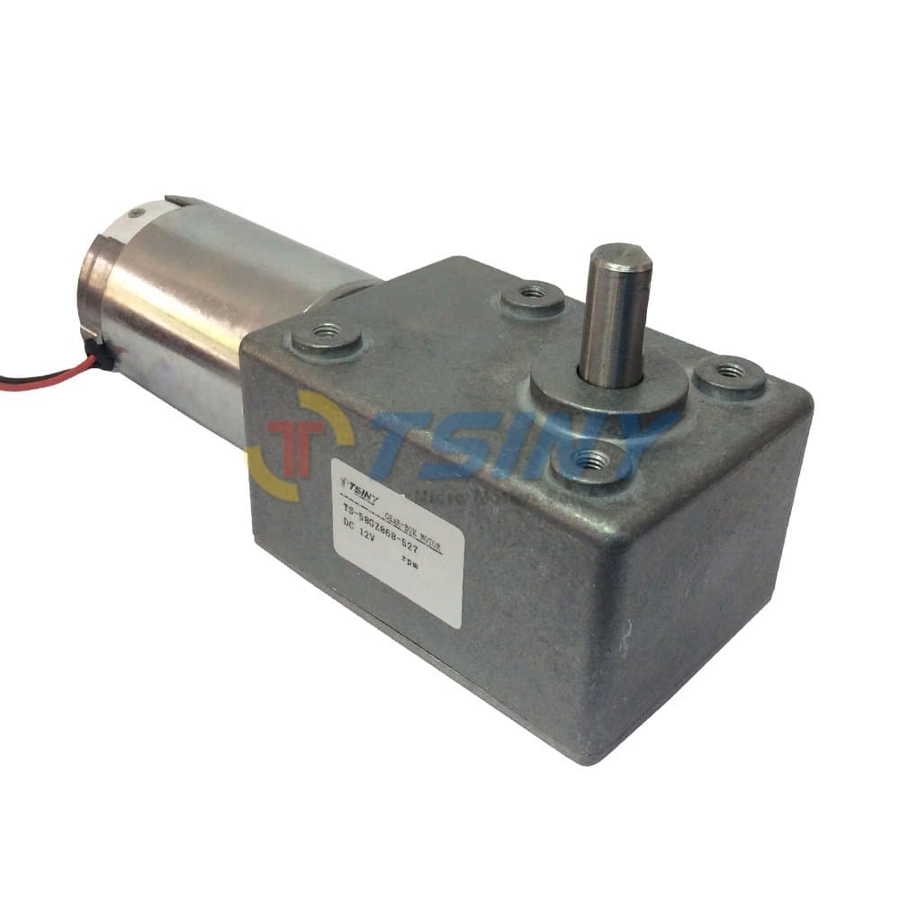 TSINY High Torque DC 12V Reversible Geared Reducer DC Motor with 9RPM Speed 10mm Out Shaft