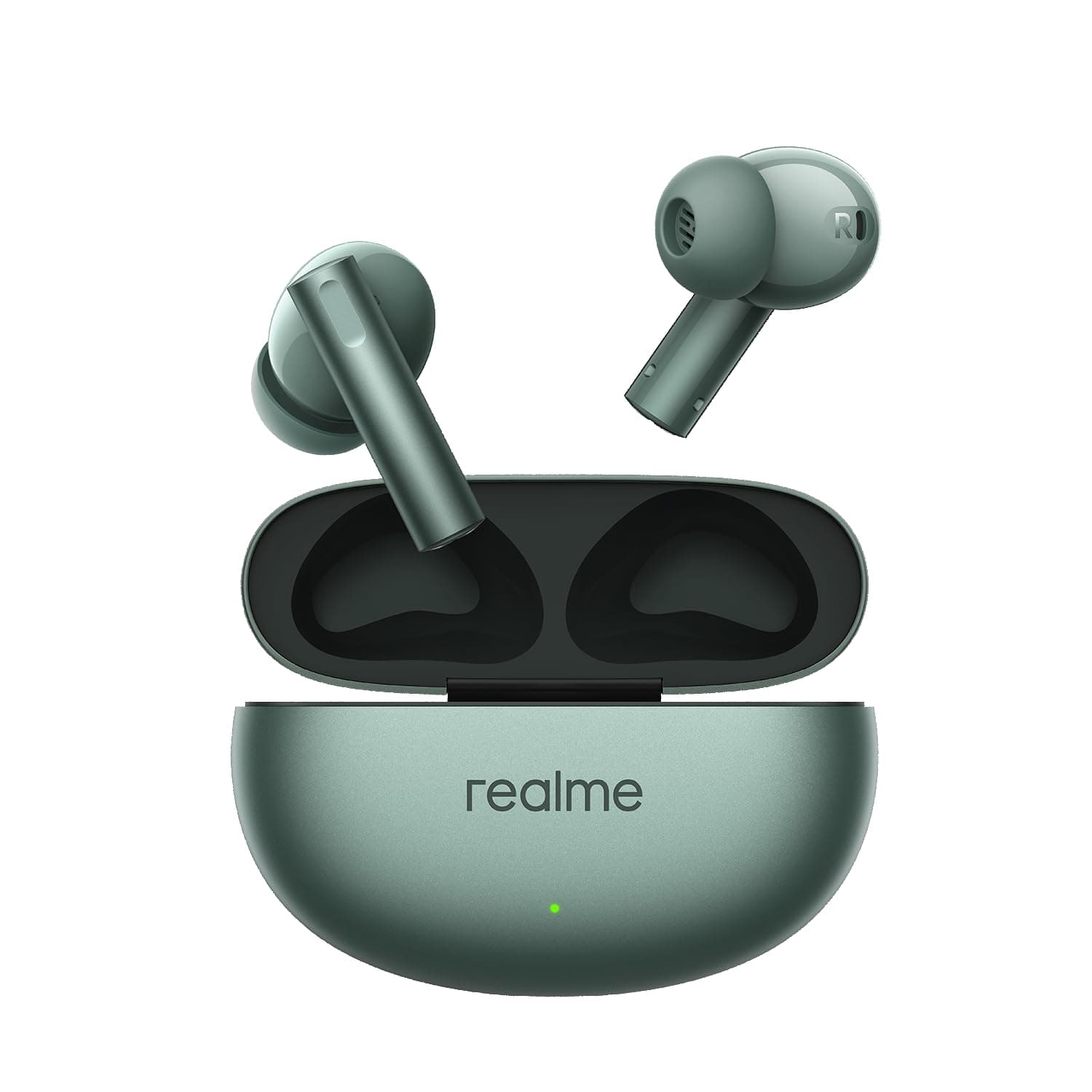 realme Cuffie Wireless Buds Air 6, Hi-Res Professional, 12.4 mm Deep Bass Driver, 50 dB Smart Active Noise Cancellation, Up to 40 Hours of Playback, Forest Green