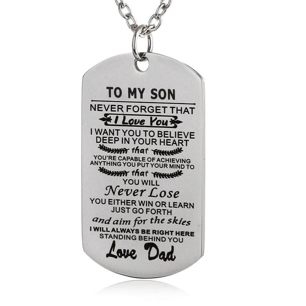 Christian Scripture Religious Dog Tag Necklace,Catholic Bible Verse Baptism Confirmation Sacrament Gifts