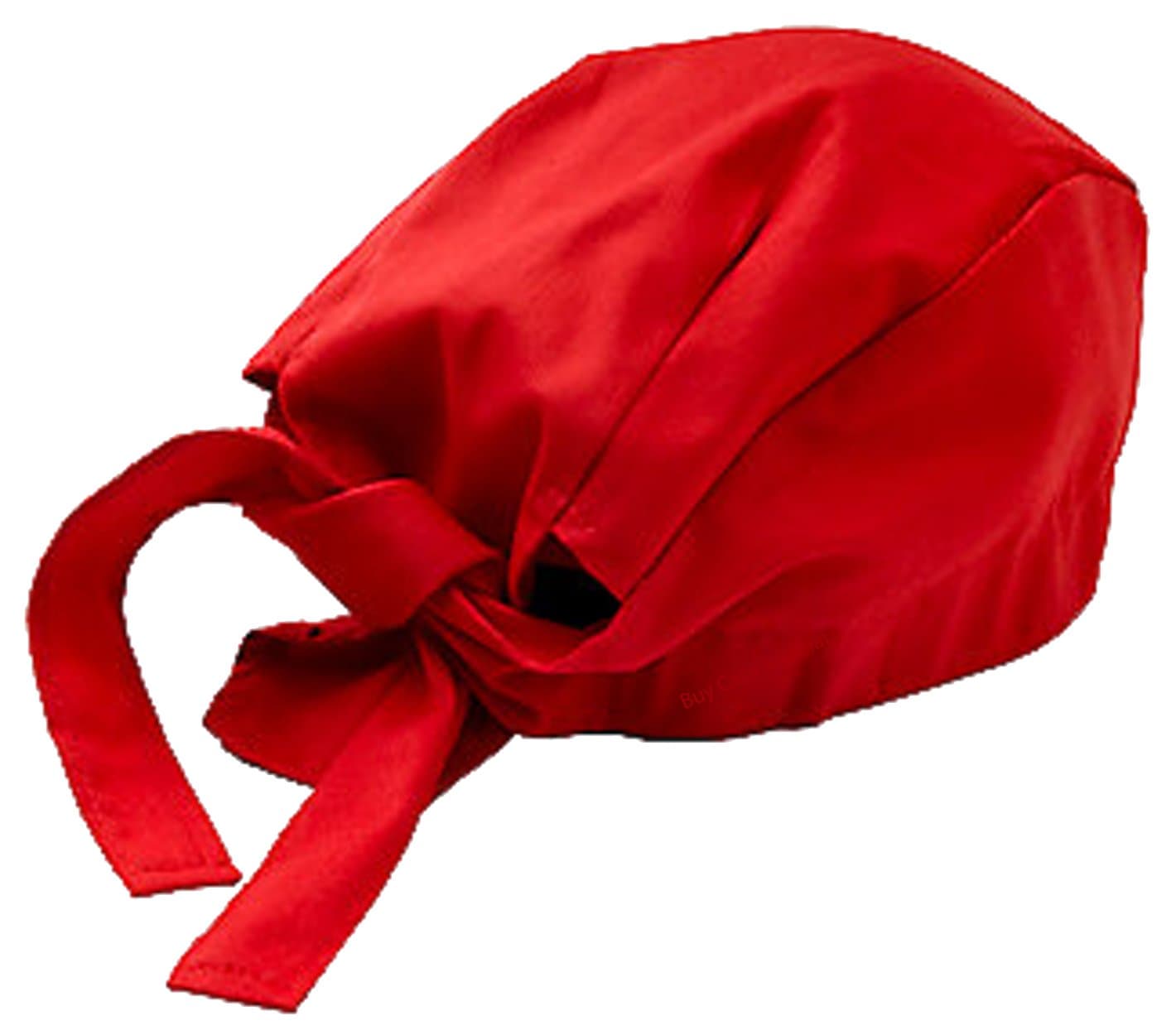 RED Chef Durag Hat Cooks Restaurant Doo Rag Bandana Skull Do Cap