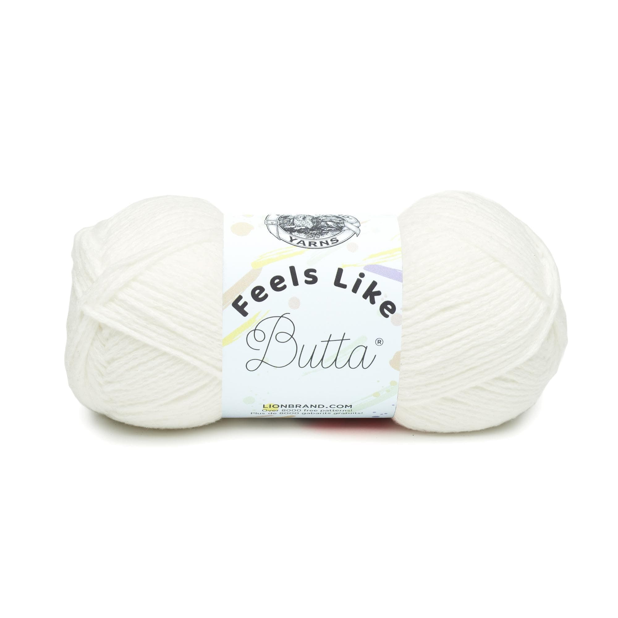 Lion Brand Yarn Feels Like Butta Yarn, Velvety-Soft Yarn for Crocheting and Knitting, 1 Pack, White