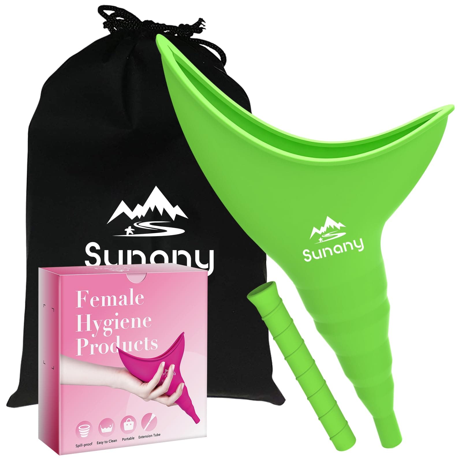 Female Urination Device, Reusable Female Urinal Silicone Women Pee Funnel Allows Women to Pee Standing Up, Portable Womens Urinal is The Perfect Companion for Camping,Outdoor,Travel