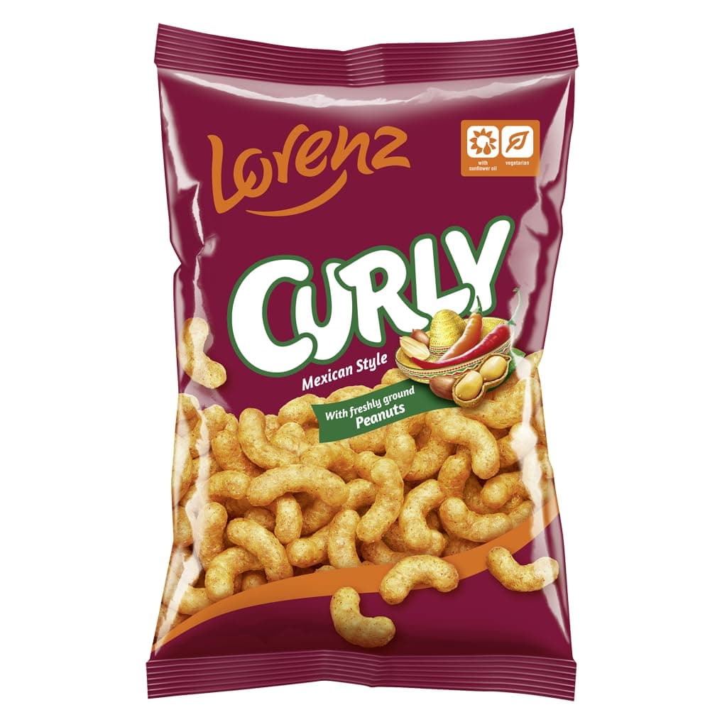 Lorenz Curly Mexican Style Peanut Puffs 100g Pack of 14