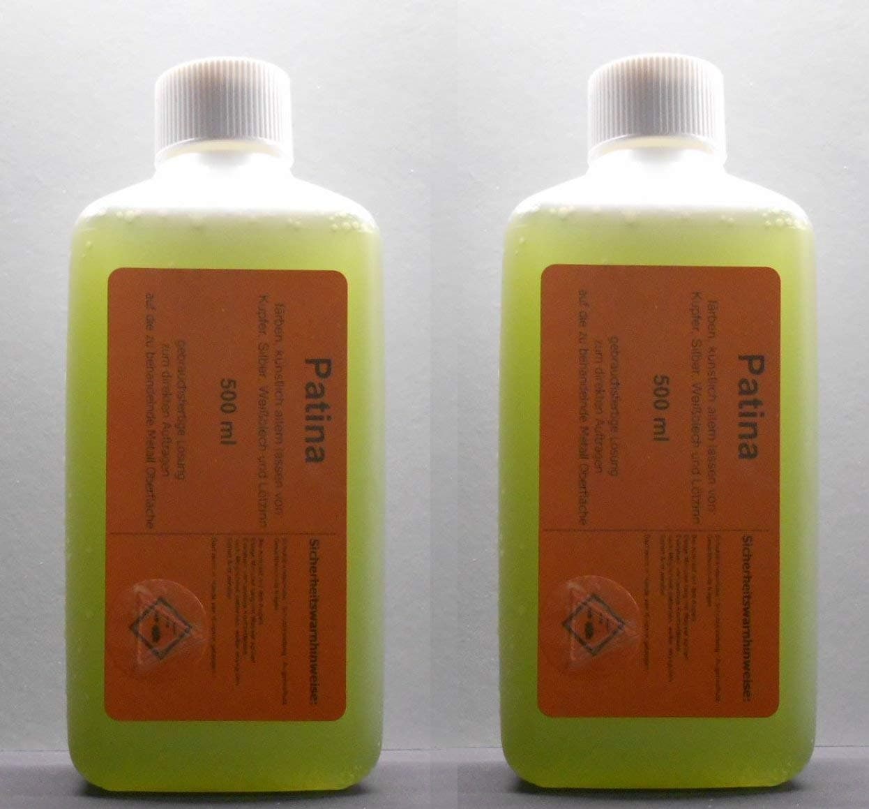 1000 ml Tiffany Patina for Black Staining (Artificial Ageing) of Copper, Silver, Tin Plate, Solder