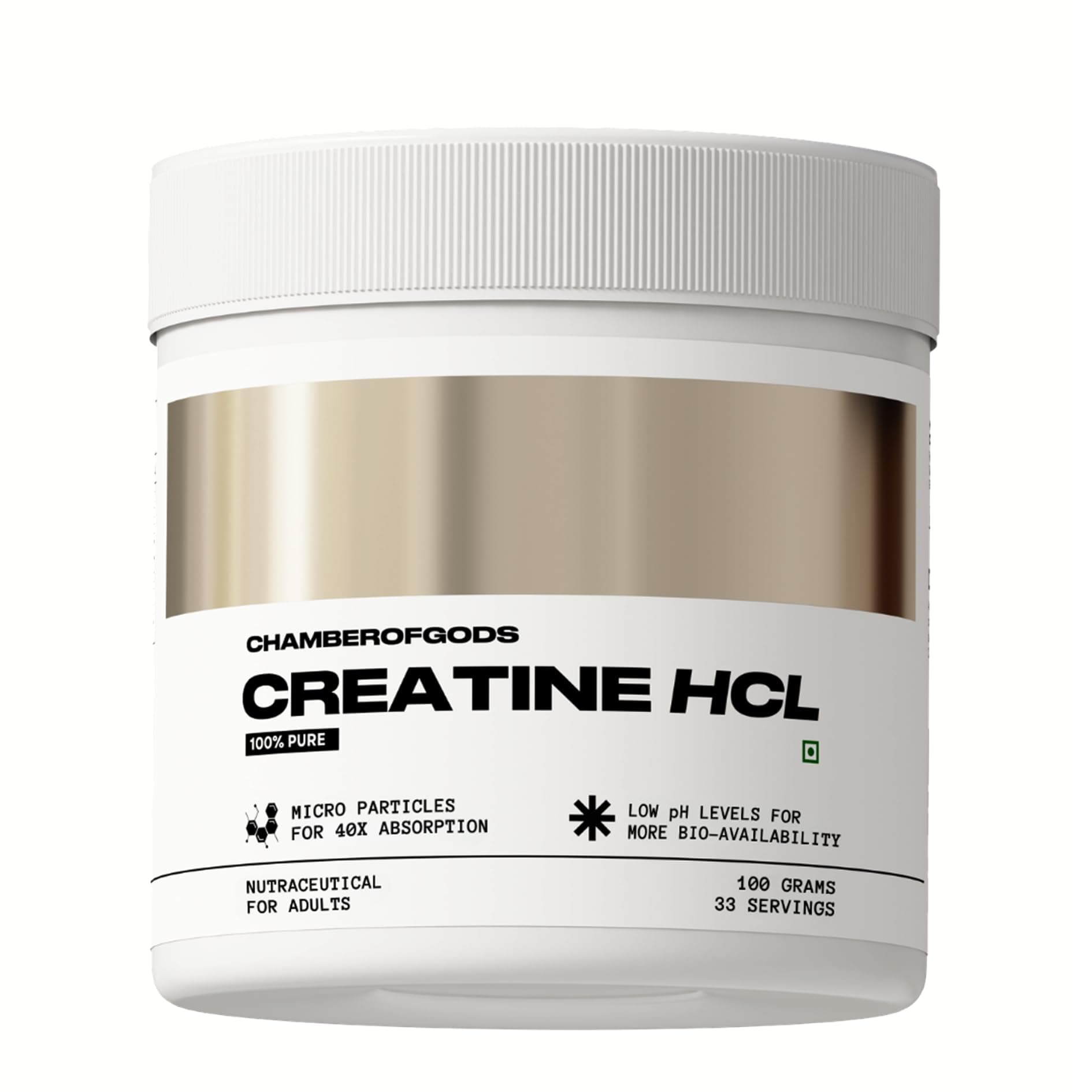 Creatine HCL | 100% Pure Unflavoured | 33 Servings