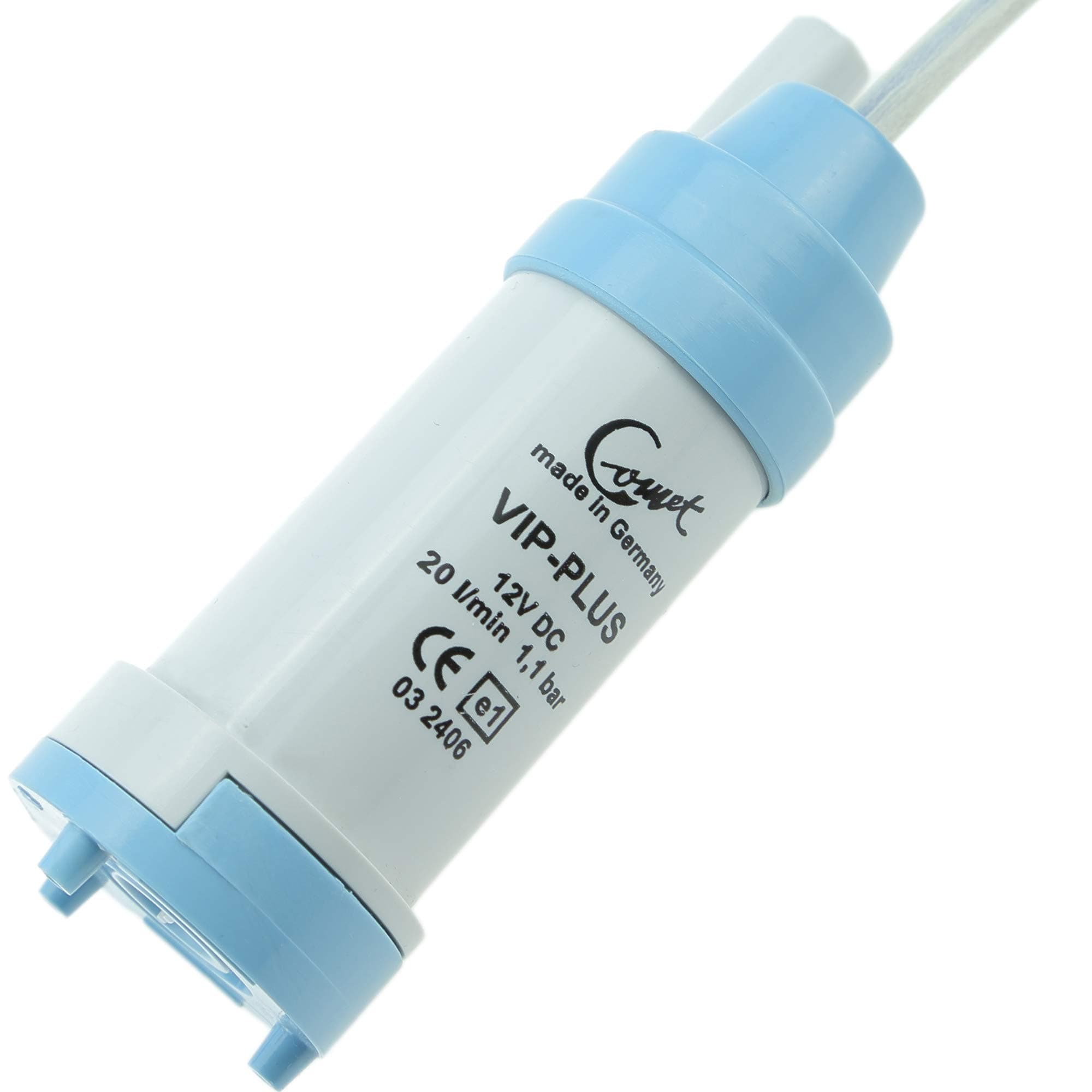 Submersible Portable Water Pump 12V produces 20L/MIN or 5.28 GPM | small pump made in Germany | 12 Volt battery powered Pump for RV, Trailer, Boat