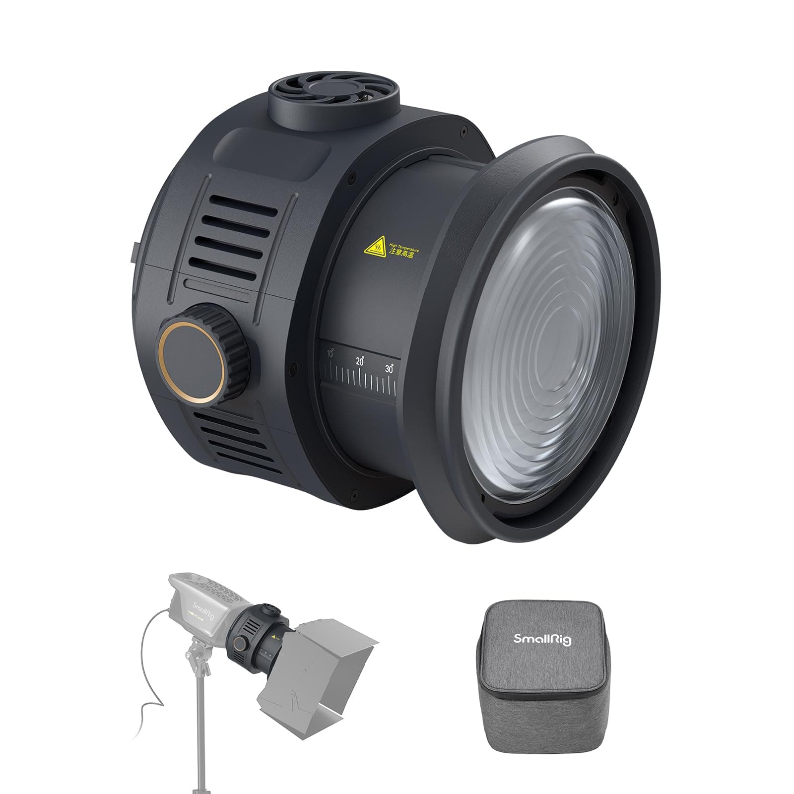 RA-F150 Fresnel Lens with Bowens Mount, One-Handed Focus Adjustment for RC 120 RC 220 RC 350 RC 450 and Other Continuous Lights, Lighting Shaping Tool for Video Recording-4246