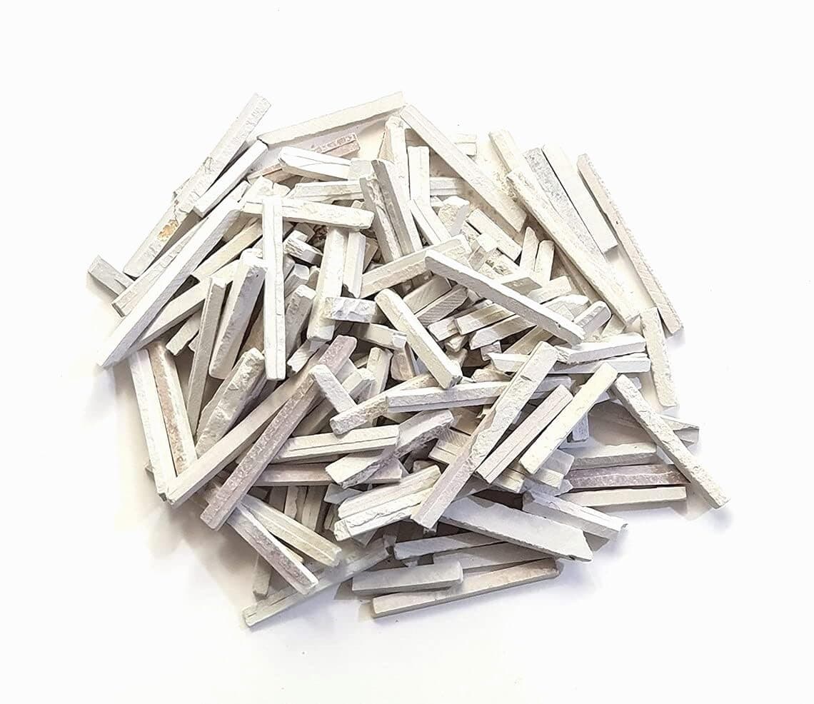 SSKR Natural White Crunchy Slate Pencils Tukda/Crumbs - 400 Grams