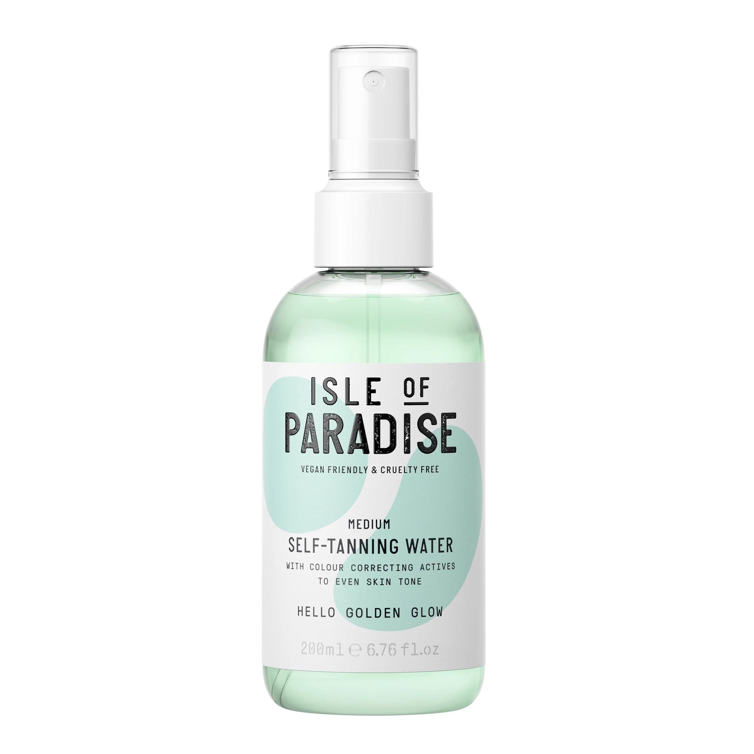 Isle of Paradise Selbstbräunungswasser feuchtigkeitsspendend, natürliche Inhaltsstoffe, vegan, 200 ml, Medium