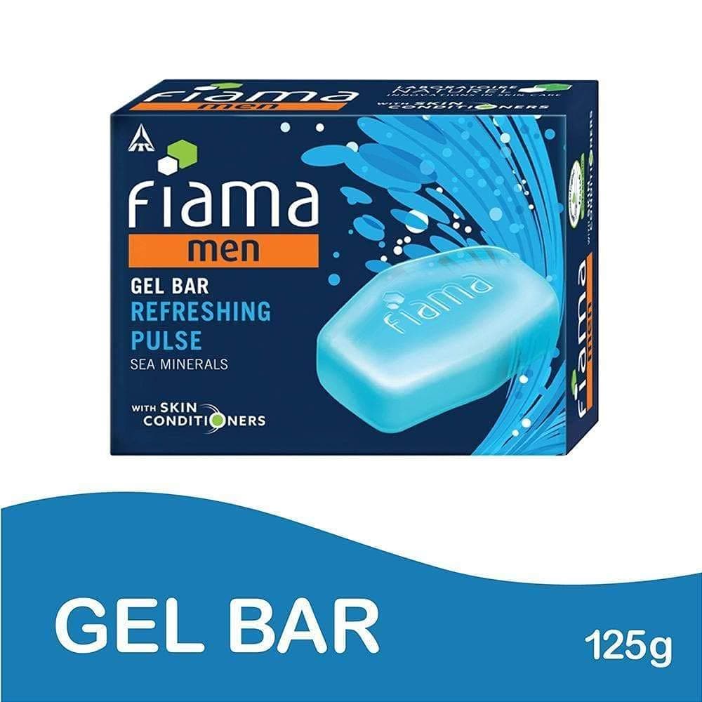 Men Refreshing Pulse Gel Bar, With Sea Minerals & Skin Conditioners - 125g pack of 3