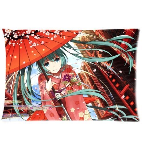 HATSUNEMIKU Anime Girl Customized Pillowcase Pillow Sham Queen Size Pillow Cushion Case Cover Two Sides Printed 20x30 Inches