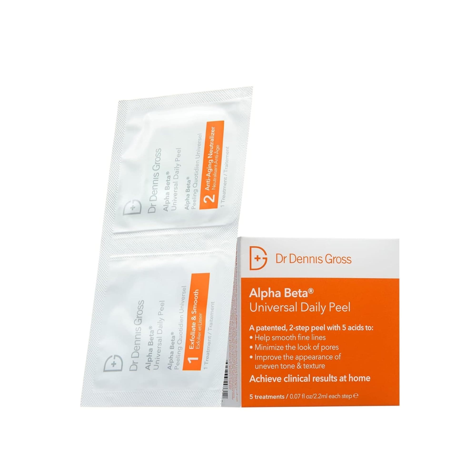 Dr Dennis Gross Alpha Beta Universal Daily Peel: for Uneven Tone or Texture and Fine Lines or Enlarged Pores, (5 Treatments)