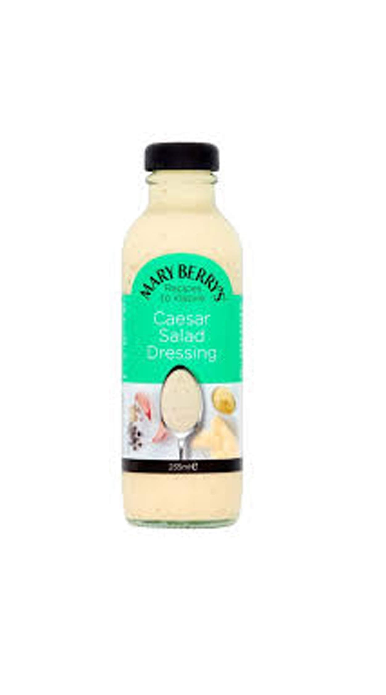 Mary Berry's Caesar Salad Dressing - With Parmesan & Dijon - No Artificial Flavourings or Preservatives - 235 ml Bottle