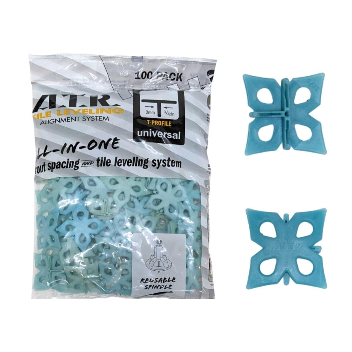 ATR Leveling System - Universal 2mm T' Plates Qty 100