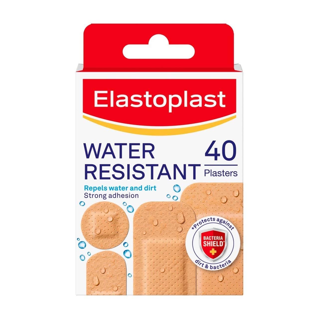 Elastoplast Water Resistant Plasters, 40 Strips, 40 Count