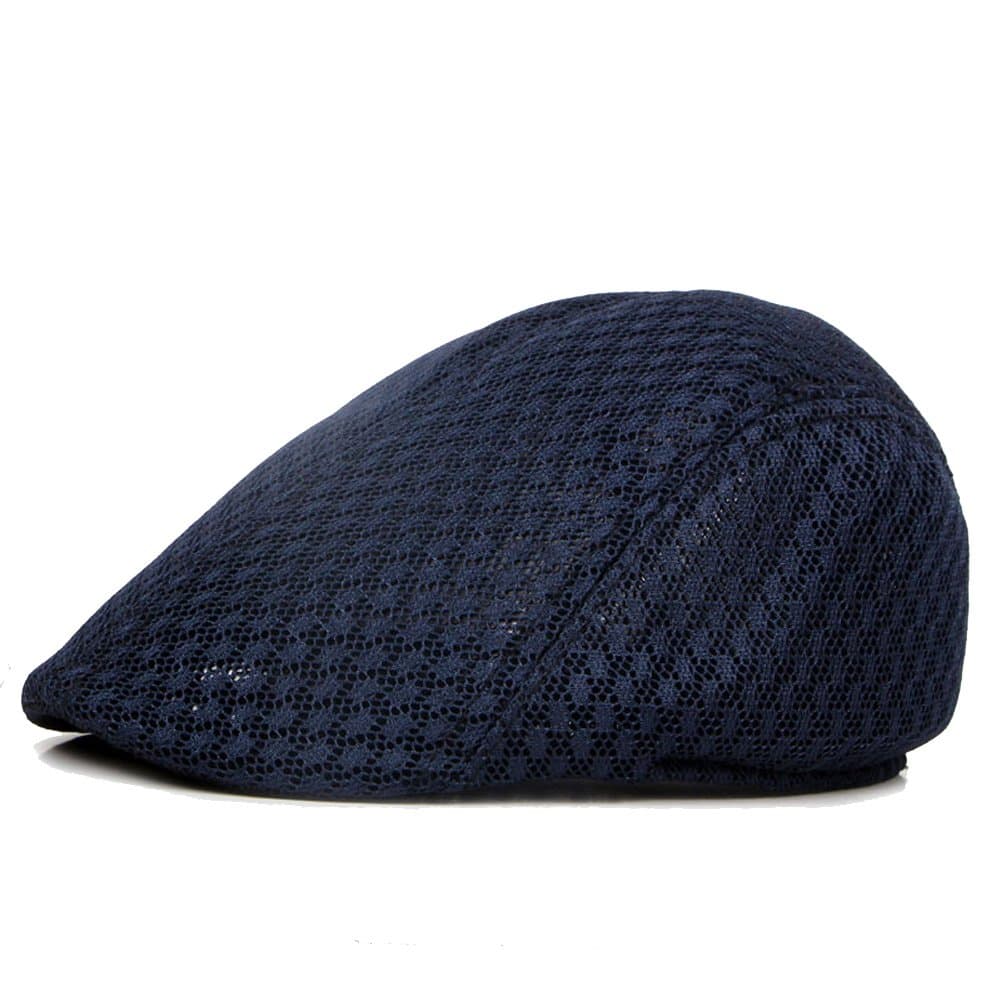 MAOJI Men's Mesh Flat Cap Duckbill Beret Ivy Gatsby Newsboy Cabbie Caps Hunting Hat
