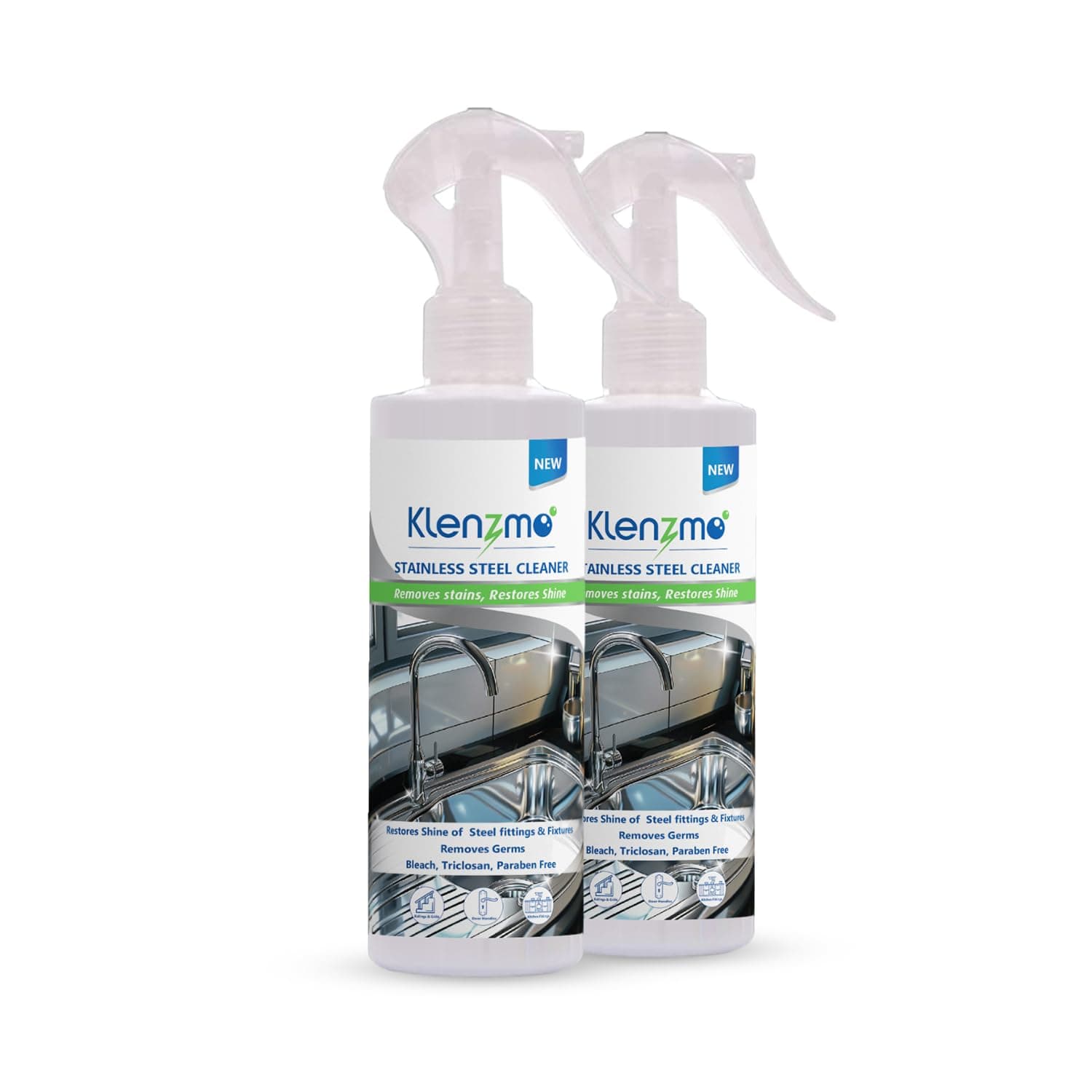 - by Kleenest Specialist Stainless Steel Cleaner Spray – 270ml (Pack of 2) | Removes Grease, Fingerprints & Watermarks | For Stainless Steel Appliances, Sinks, Cooktops & Countertops