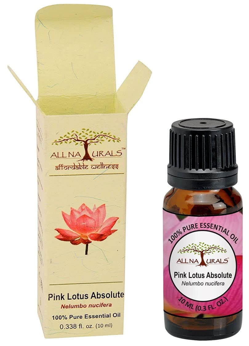 Pink Lotus Absolute Essential Oil (Kerala) 100% Pure, Lasting Exotic Floral Aroma For Natural Perfumes, Massage Oils, Attars, Diy Skincare & Diffusers - 10 Ml|N-Hexane Extracted