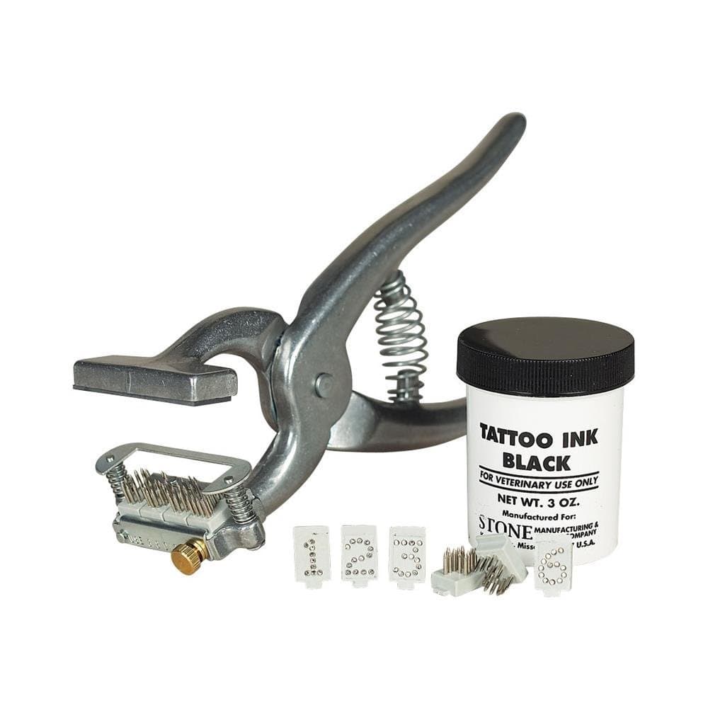 Tattoo Outfit with Ear Release-Standard 3/8in (0-9) 2515 Black 3/8