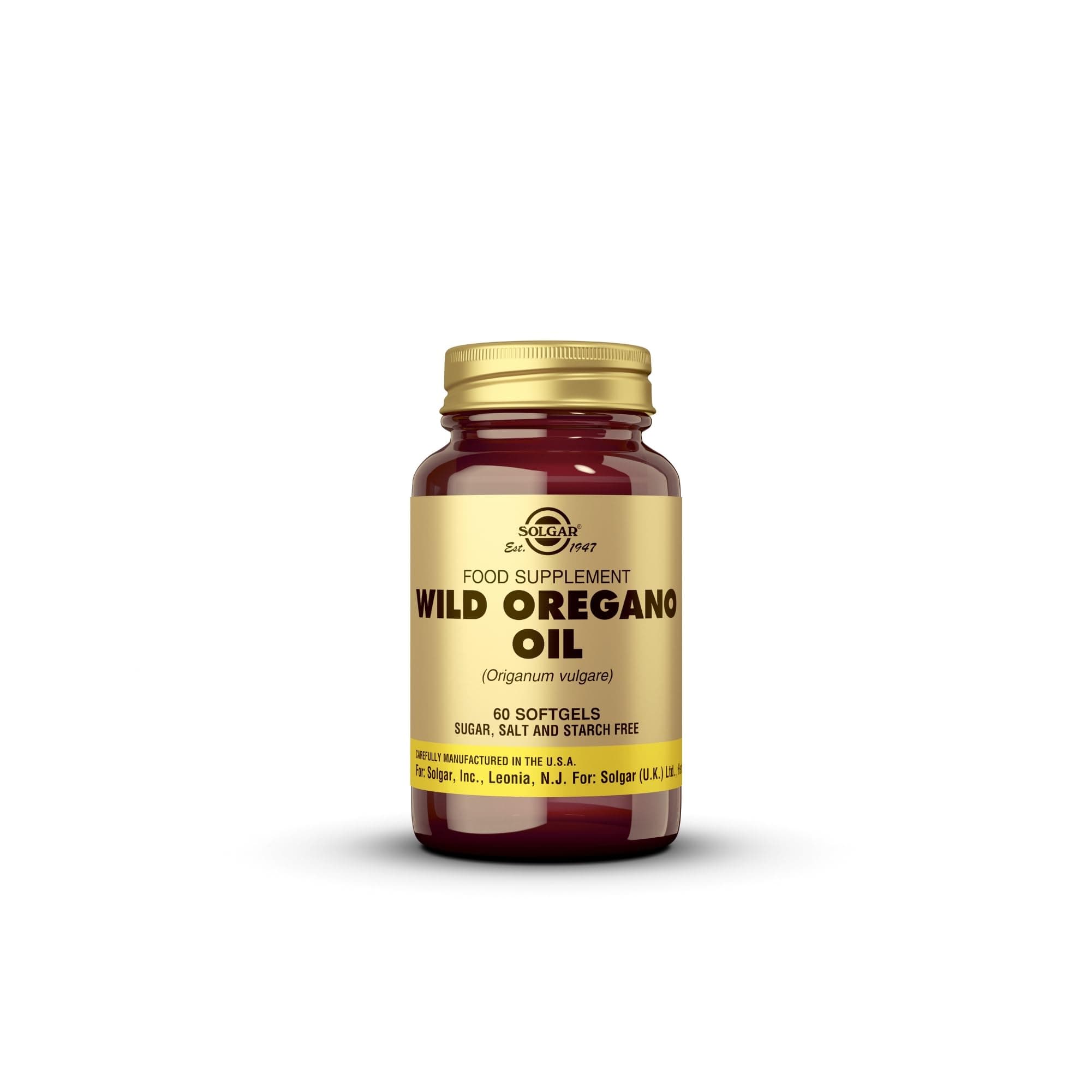 Solgar Wild Oregano Oil, 60 Softgels - Concentrate - Immune Support - Non GMO, Gluten Free, Dairy Free - 60 Servings