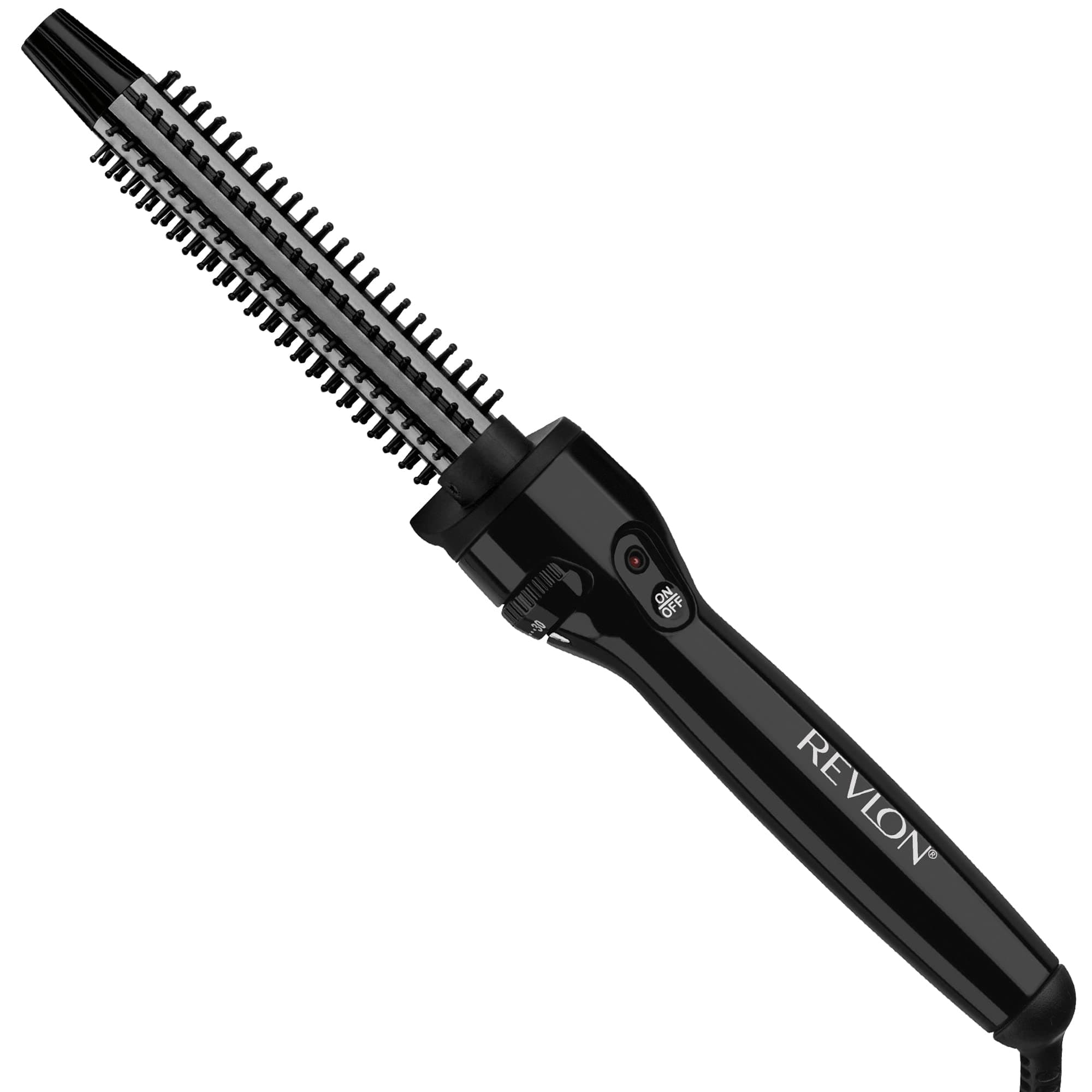 REVLON Perfect Heat Ceramic Curling Iron Brush For Tight Curls, 3/4", Black