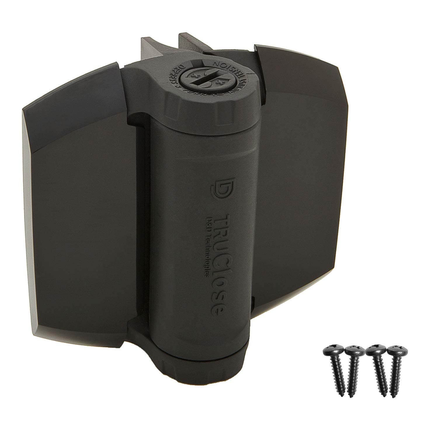 D&D TECHNOLOGIES TCHD1L2S3BTS Series 3 TruClose Heavy Duty Hinges with 2 Legs-for Metal Gates, Black