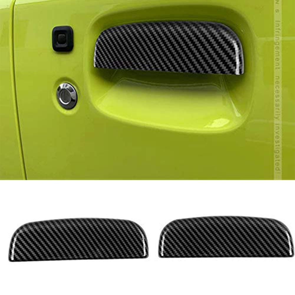 Jimny Carbon fiber Exterior Door Handle Shell Cover, Car Door Handle Decorative Covers For Jimny 2019-2020 JB74 JB64