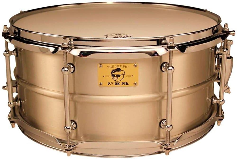 Pork Pie Pig Iron Snare Drum 14x6.5 in. Tin Plated Satin
