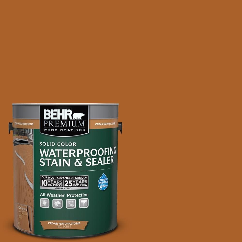 1 gal. #SC-533 Cedar Naturaltone Solid Color Waterproofing Exterior Wood Stain and Sealer 5053301