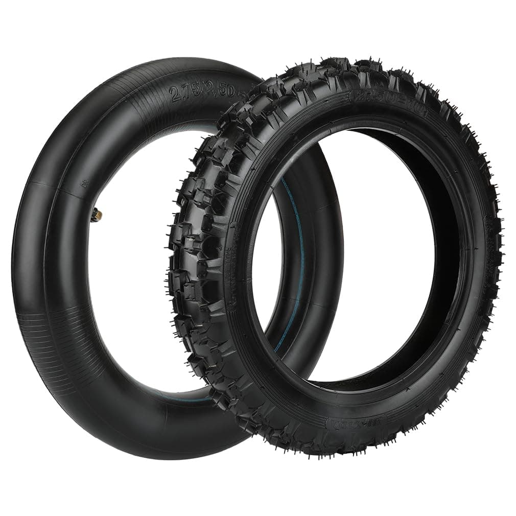 HIAORS 2.5-10" Dirt Bike Tire and Inner Tube Set Compatible with 50cc 70cc 90cc 110cc Razor MX500 MX650 Coolster PW50 TTR50 DRZ70 JR50 Baja DR49 CRF50 XR50 Motovox MVX70 MVX110 Off-Road