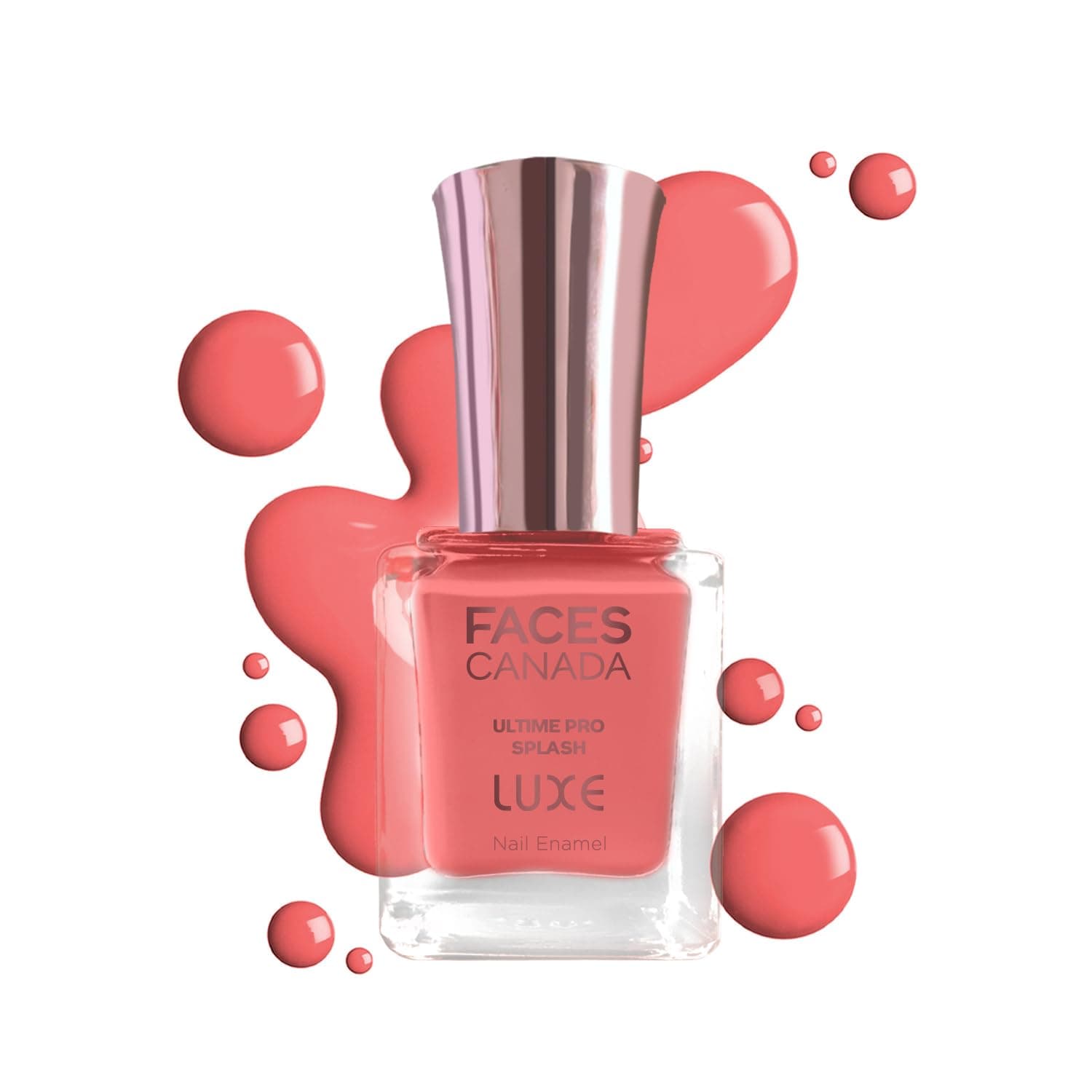 FACES CANADA Ultime Pro Splash Luxe Nail Enamel - Apricot Pie (L47), 12ml | Glossy Finish | Quick Drying | Long Lasting | High Shine | Chip Defiant | Even-Finish | Vegan | Non-Toxic | Ethanol-Free