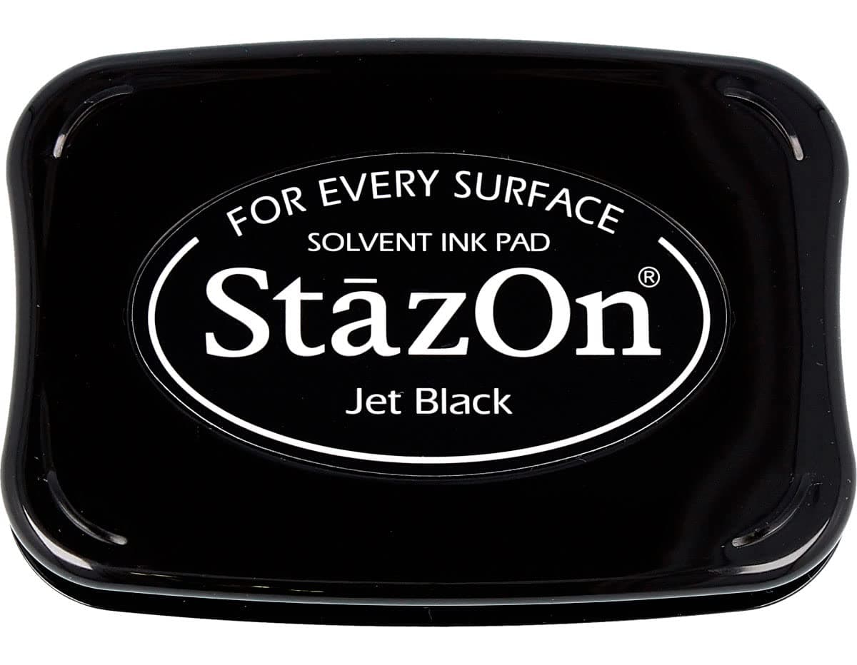 Tsukineko SZ000031 Full-Size StazOn Multi-Surface Inkpad, Jet Black
