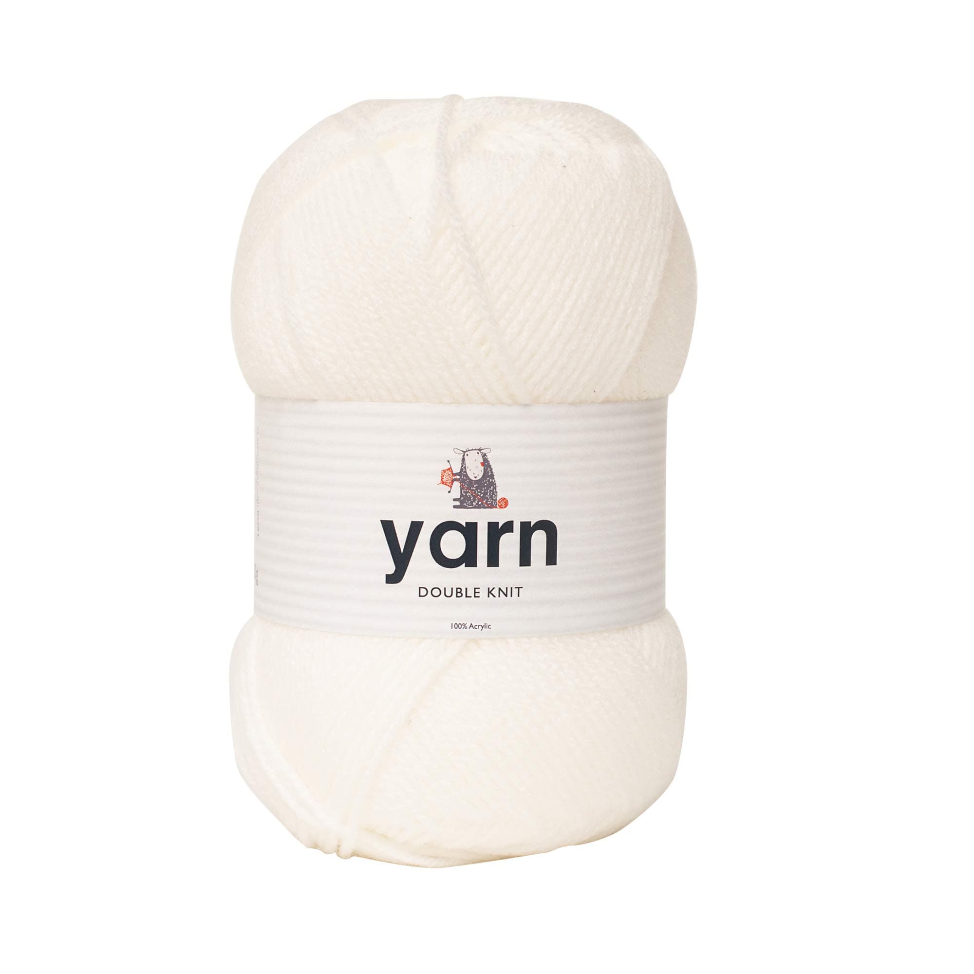 KORBOND DK White Yarn - 100g Acrylic Wool - Lightweight, Hypoallergenic & Durable Double Knit Crochet Yarn Knitting Wool (290m Total)