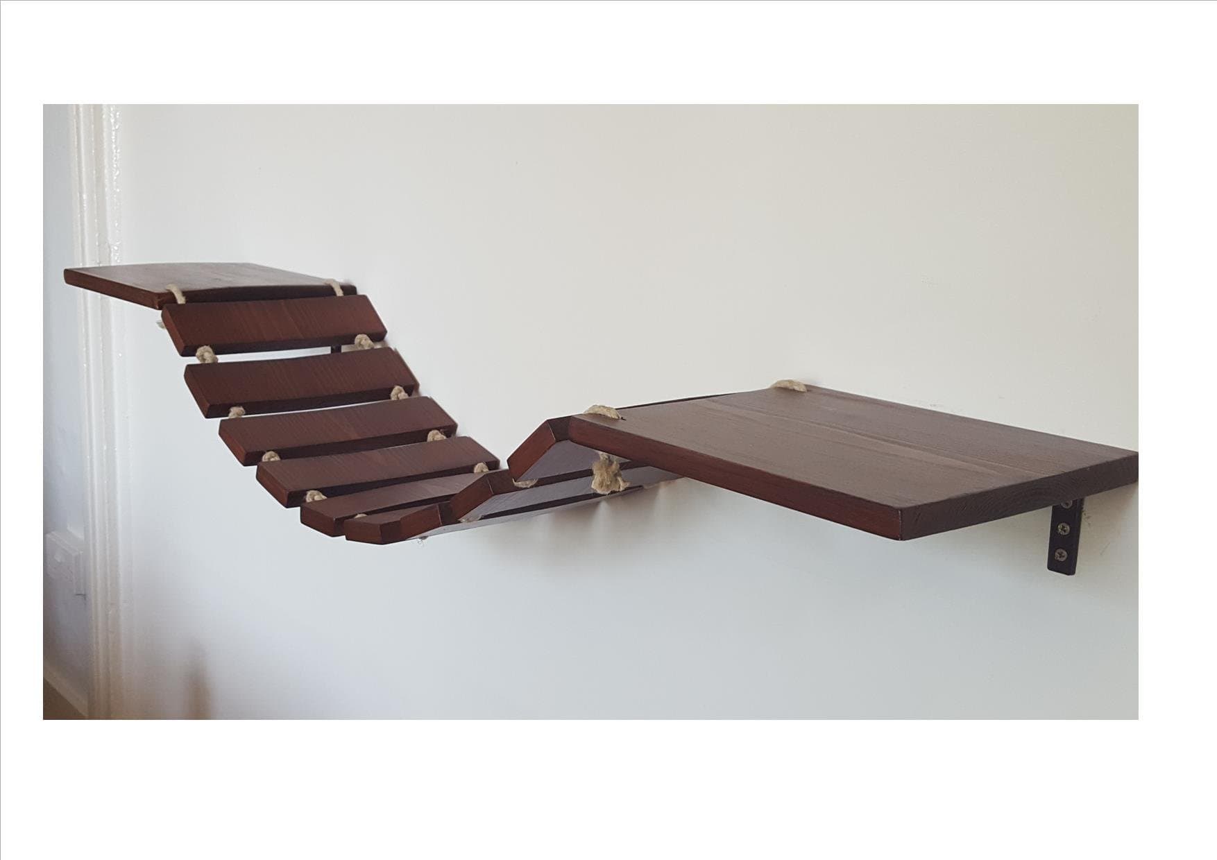 2 Piece Set - Cat Bridge/Walkway and Cat Feeder/Diner