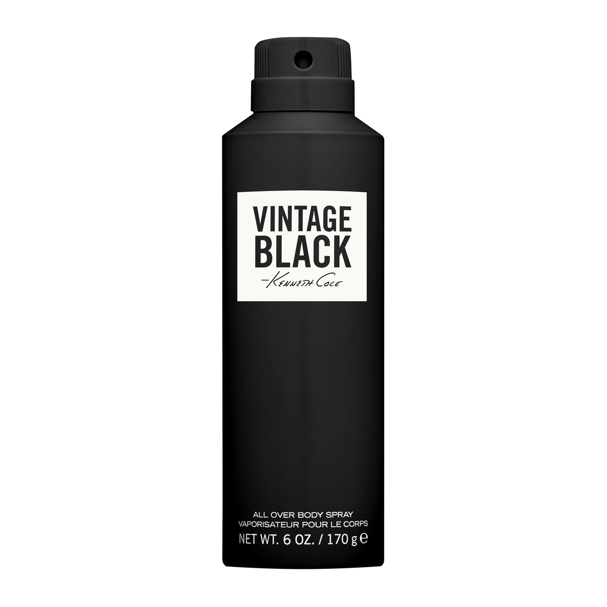 Kenneth Cole Vintage Black Body Spray for Men, 6.0 Fl. Oz.