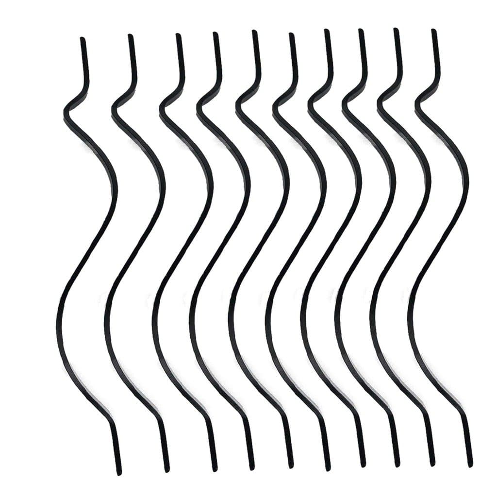 1 in. x 36 1/2 in. Aluminum Hammered Black Curved Balusters for Wooden Deck Railing - Infill Kit (10-Pack)