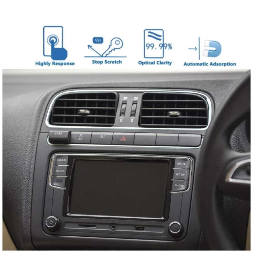 Delhisalesmart Tempered Glass Compatible with Skoda Rapid Volkswagen Polo Vento VW Models 6.5 inch Touchscreen System 2016/2017/2018
